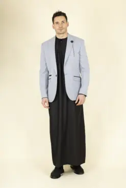 Alternative view of Cavani Caridi - Men's Tweed Light Blue Wedding Blazer