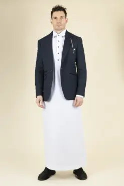 Cavani Caridi - Men's Tweed Navy Blue Classic Blazer