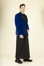 Men's Royal Blue Velvet Tuxedo Blazer Wedding | TruClothing - Image 3