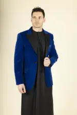 Men's Royal Blue Velvet Tuxedo Blazer Wedding | TruClothing - Image 4