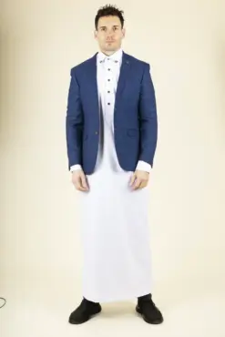 Paul Andrew Alex - Men's Blue Brown Check Wedding Blazer