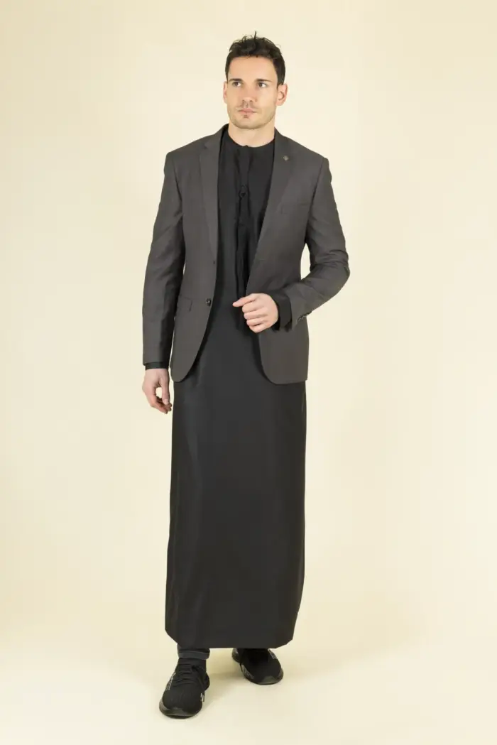 Paul Andrew Charles - Men's Charcoal Summer Wedding Blazer - Image 2