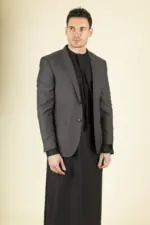 Paul Andrew Charles - Men's Charcoal Summer Wedding Blazer - Image 4