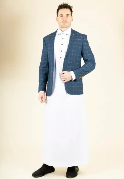 Paul Andrew Hamleys - Men's Blue & Orange Check Blazer