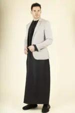 Paul Andrew Leo - Men's Beige Checked Tailored Fit Blazer - Image 2