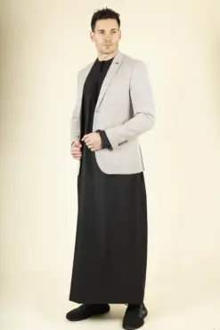 Alternative view of Paul Andrew Leo - Men's Beige Checked Tailored Fit Blazer