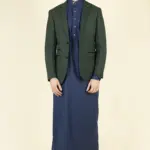 Paul Andrew Leo - Men's Green Checked Tailored Fit Blazer