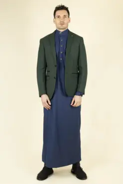 Paul Andrew Leo - Men's Green Checked Tailored Fit Blazer