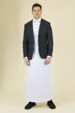 Paul Andrew Madrid - Men's Blue Wine Check Tweed Blazer