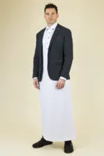 Paul Andrew Madrid - Men's Blue Wine Check Tweed Blazer - Image 4