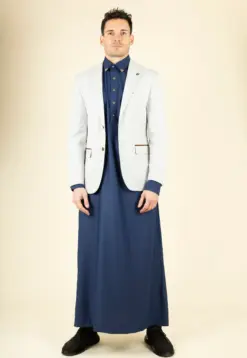 Paul Andrew Mark - Men's Beige Check 2 Button Blazer