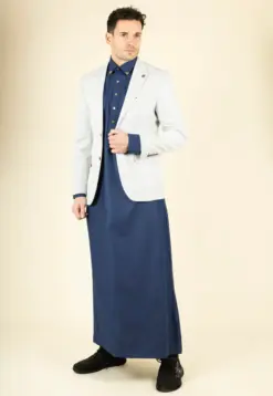 Alternative view of Paul Andrew Mark - Men's Beige Check 2 Button Blazer