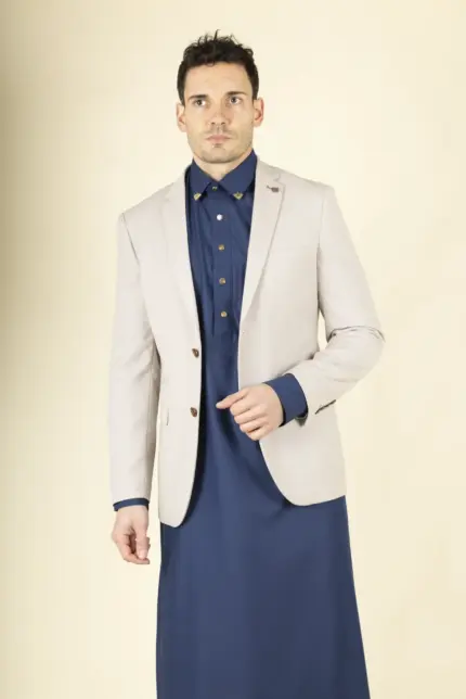 Paul Andrew Mayfair - Men's Beige Birdseye Blazer