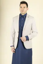 Paul Andrew Mayfair - Men's Beige Birdseye Blazer - Image 3