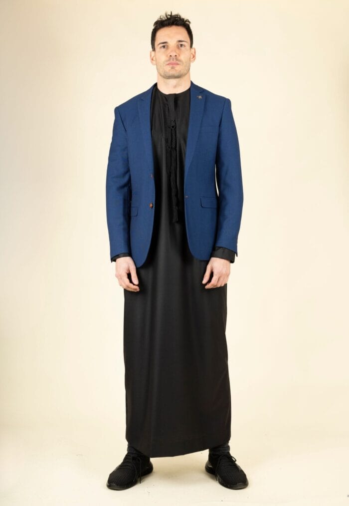 Paul Andrew Mayfair- Men's Plain Blue Blazer Wedding Prom - Image 1