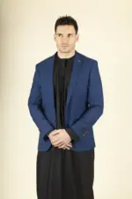 Paul Andrew Mayfair- Men's Plain Blue Blazer Wedding Prom - Image 4