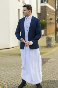 Alternative view of Paul Andrew Mayfair- Men's Plain Navy Wedding Blazer