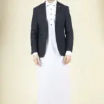 Paul Andrew Oscar - Men's Navy Blue Wool Blend Tweed Blazer