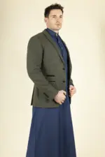 Paul Andrew Oscar - Men's Olive Green Tweed Blazer - Image 4