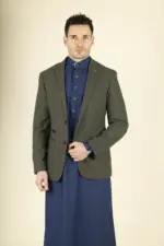 Paul Andrew Oscar - Men's Olive Green Tweed Blazer - Image 5