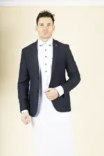 Paul Andrew Parker - Men's Navy Tailored Fit Blazer - Image 4