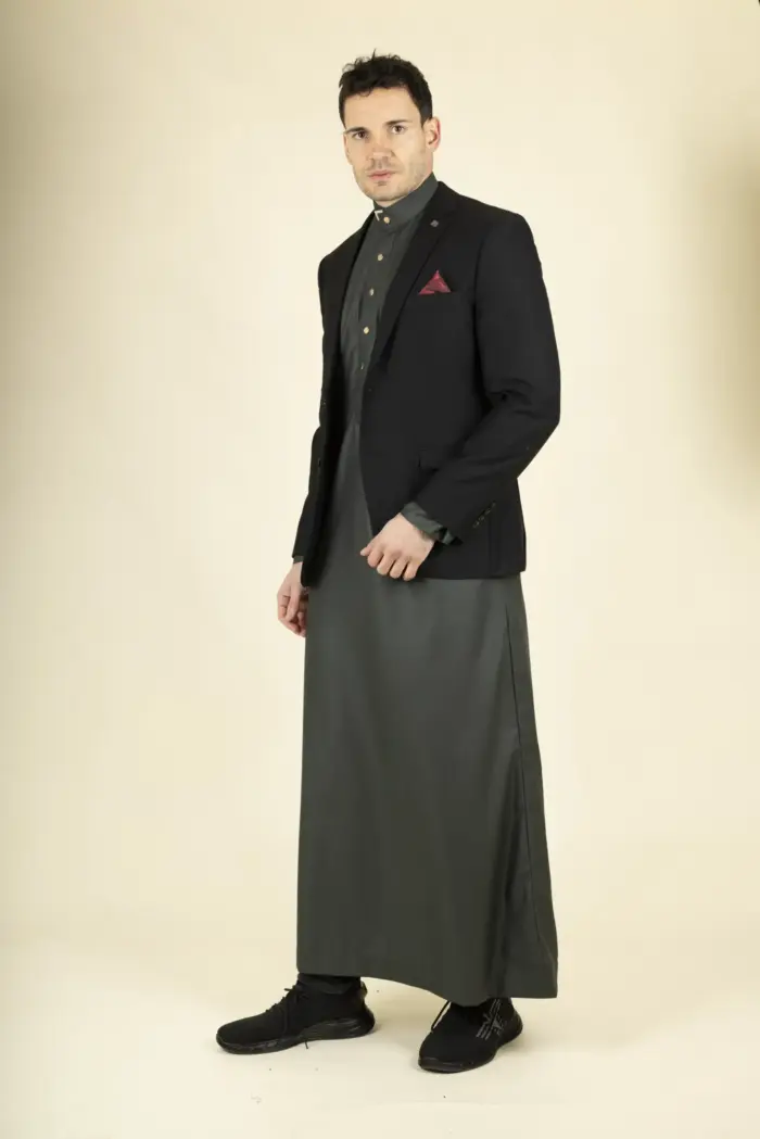 Paul Andrew Parker - Men's Plain Black Funeral Blazer - Image 1
