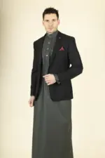 Paul Andrew Parker - Men's Plain Black Funeral Blazer - Image 2