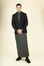 Paul Andrew Parker - Men's Plain Black Funeral Blazer - Image 4