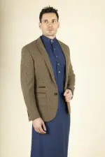 Paul Andrew Ralph - Men's Tweed Brown Check Blazer - Image 5