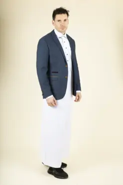 Alternative view of Paul Andrew Scott - Men's Blue Tweed Checked Blazer