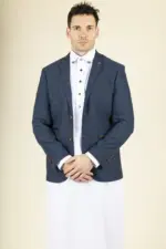 Paul Andrew Scott - Men's Blue Tweed Checked Blazer - Image 3