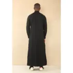 TT-004 - Men's Black Saudi Emirati Thobe Shirt Collar - Image 6