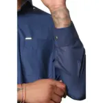 TT-004 - Men's Navy Saudi Emirati Thobe Shirt Collar - Image 4