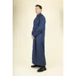TT-004 - Men's Navy Saudi Emirati Thobe Shirt Collar - Image 5
