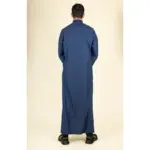 TT-004 - Men's Navy Saudi Emirati Thobe Shirt Collar - Image 6