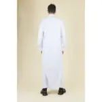 TT-004 - Men's White Saudi Emirati Thobe Shirt Collar - Image 6