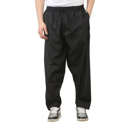 Men's Black Elasticated Comfort Thobe Trousers
