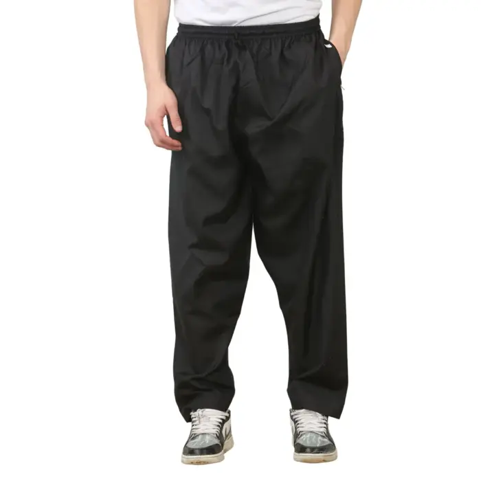 Men's Black Elasticated Comfort Thobe Trousers - Image 1