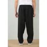 Men's Black Elasticated Comfort Thobe Trousers - Image 3