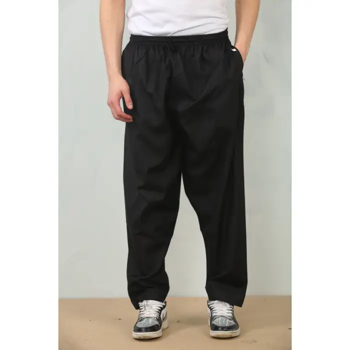 Men's Black Elasticated Comfort Thobe Trousers - Image 4