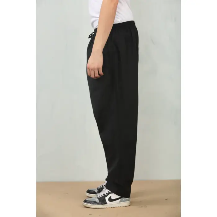 Men's Black Elasticated Comfort Thobe Trousers - Image 5