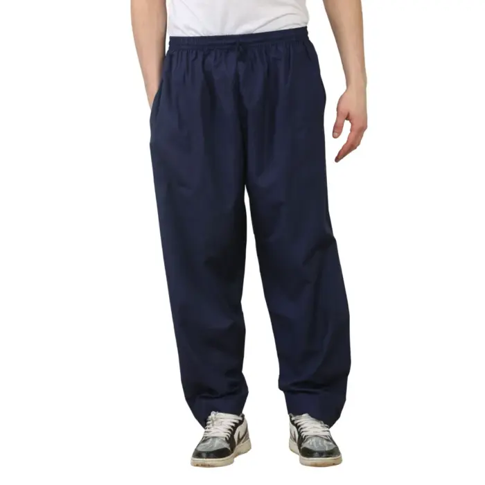 Men's Navy Elasticated Comfort Thobe Trousers - Image 1