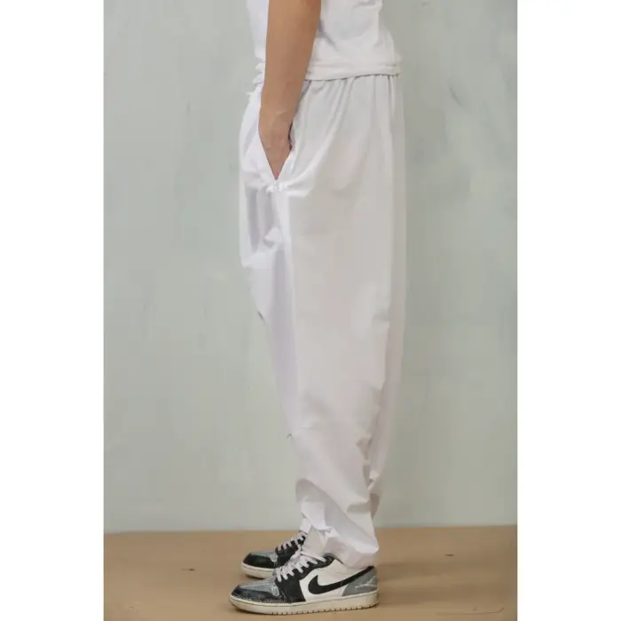 Men's White Elasticated Comfort Thobe Trousers - Image 5