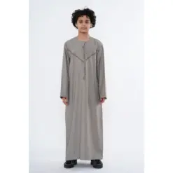 HM10 Beige Boys Thobe Emirati Jubba Islamic