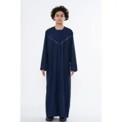 HM10 Navy Boys Thobe Emirati Jubba Islamic