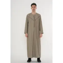 HM10 Beige Thobe Emirati Omani Jubba Islamic Clothing