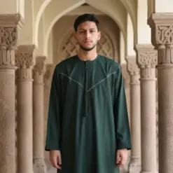 Alternative view of HM10 Green Thobe Emirati Omani Jubba Islamic Clothing