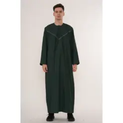 HM10 Green Thobe Emirati Omani Jubba Islamic Clothing