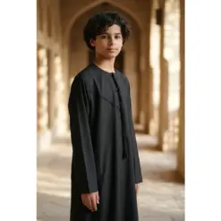 Alternative view of HM11 Black Boys Thobe Emirati Jubba Islamic