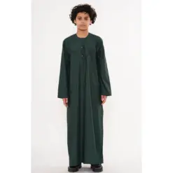 HM11 Green Boys Thobe Emirati Jubba Islamic